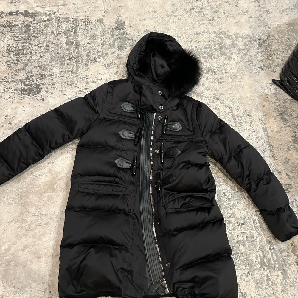 Women's Black Hooded Puffer Coat